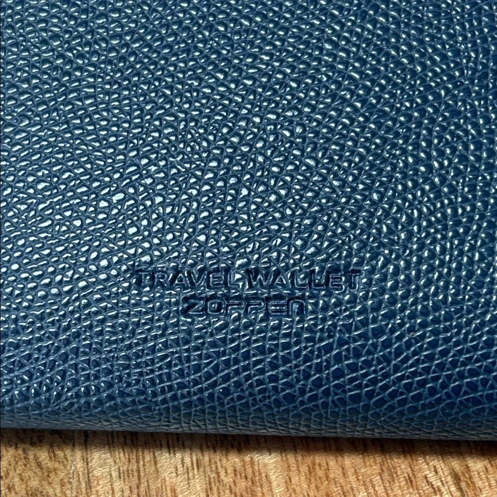 Zoppen Blue Pebbled Manmade Leather Travel Wallet